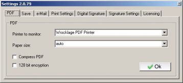 Configure printer queue to convert to PDF